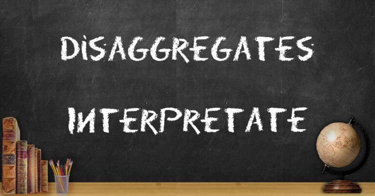 Disaggregates & Interpretate