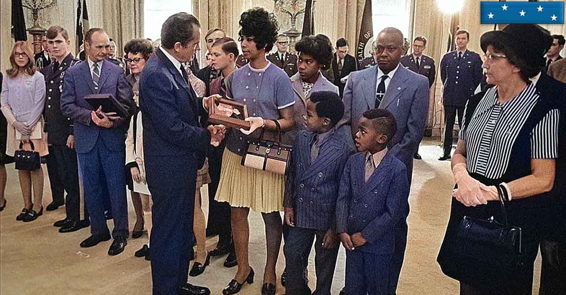 Family of William M Bryant MOH with Nixon
