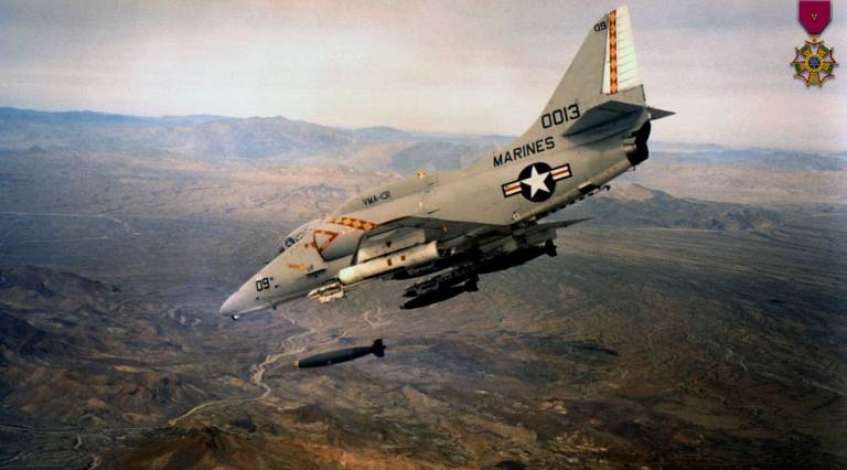 A4 Skyhawk Dropping Bombs Over Vietnam