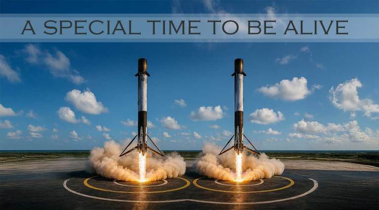 Rockets Landing Side by Side