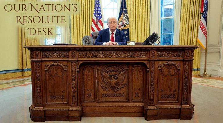 The Resolute Desk and President Trump