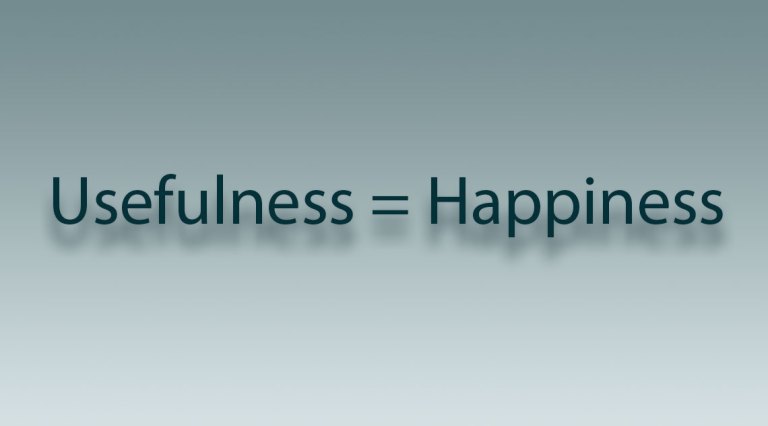 Usefulness Equals Happiness