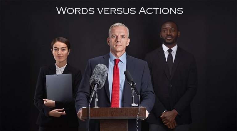 Words versus Actions