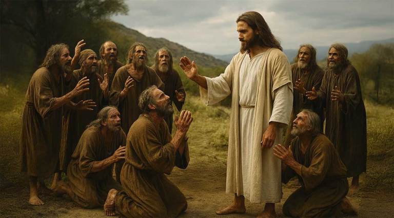 Jesus and the ten lepers