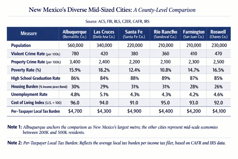 Rebuilding America New Mexico Diverse Mid-Sized Cities
